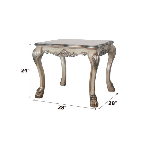 ACME Dresden Vintage Bone White End Table Model 88172