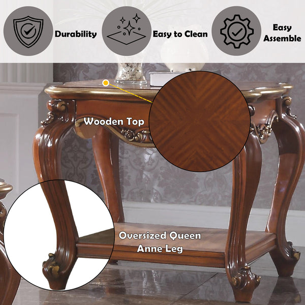 ACME Picardy Honey Oak End Table Model 88222