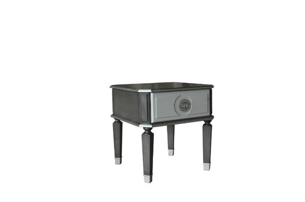 ACME House Beatrice Charcoal & Light Gray End Table Model 88817