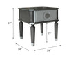 ACME House Beatrice Charcoal & Light Gray End Table Model 88817