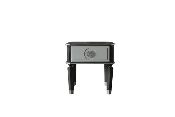 ACME House Beatrice Charcoal & Light Gray End Table Model 88817