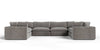Divani Casa Vicki Modern Grey Fabric Modular Sectional Sofa 8 Piece Sectional Model VGKK-KF.8033-SECT-GRY-8-Piece Sectional