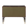 ACME Brancaster Top Grain Leather & Aluminum Console Table Model 90030