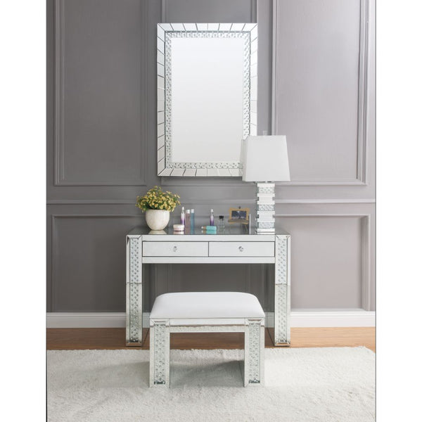 ACME Nysa Mirrored & Faux Crystals Vanity Desk Model 90157