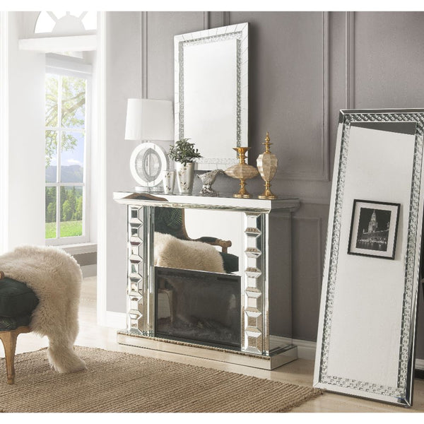 ACME Dominic Mirrored Fireplace Model 90202