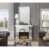 ACME Nysa Mirrored & Faux Crystals Fireplace Model 90204