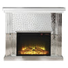 ACME Nysa Mirrored & Faux Crystals Fireplace Model 90204