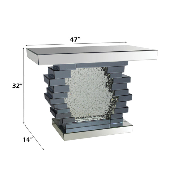 ACME Nysa Mirrored & Faux Crystals Console Table Model 90232