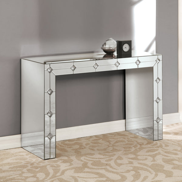 ACME Hessa Mirrored & Faux Rhinestone Console Table Model 90242
