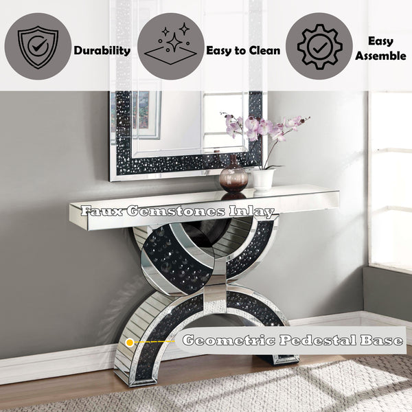 ACME Nysa Faux Crystals Console Table Model 90248
