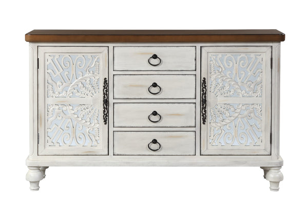 ACME Vermont Antique White Console Table Model 90288