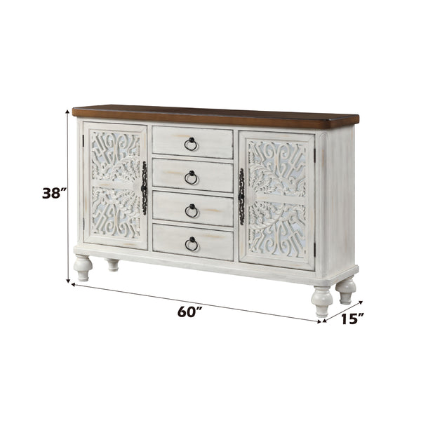ACME Vermont Antique White Console Table Model 90288