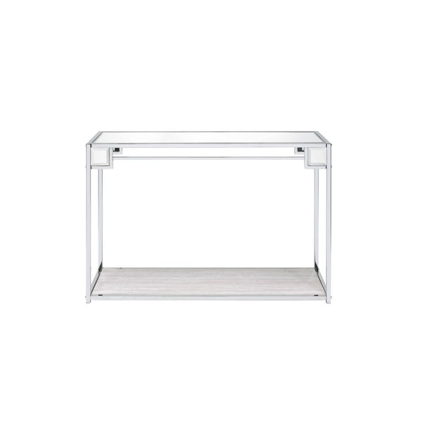 ACME Asbury Mirrored Chrome Console Table Model 90308