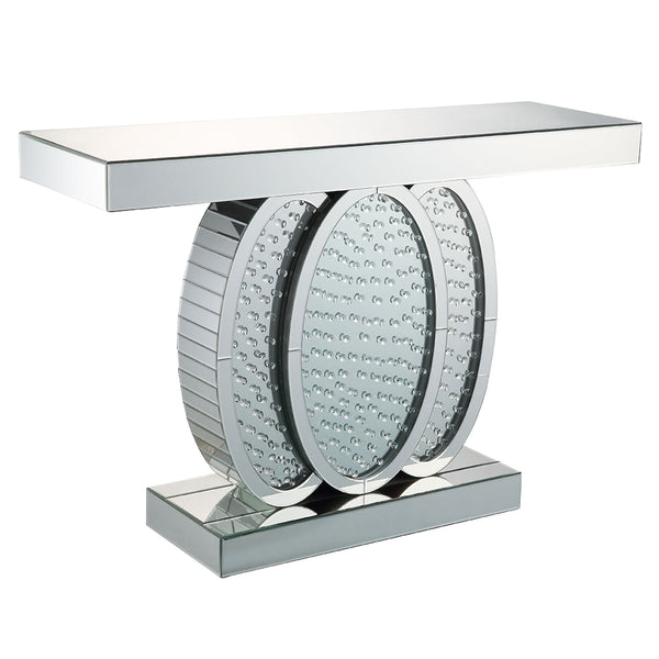 ACME Nysa Mirrored & Faux Crystals Console Table Model 90320