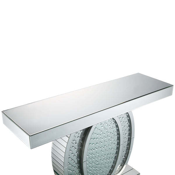 ACME Nysa Mirrored & Faux Crystals Console Table Model 90320