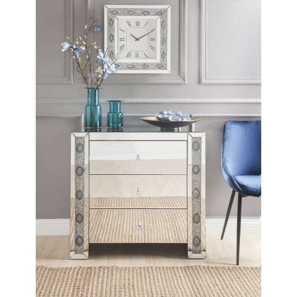 ACME Sonia Mirrored & Faux Agate Console Table Model 90322