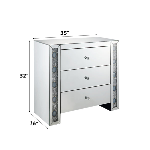 ACME Sonia Mirrored & Faux Agate Console Table Model 90322