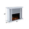 ACME Noralie Mirrored Faux Diamonds Fireplace Model 90457