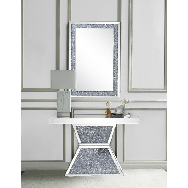 ACME Noralie Mirrored & Faux Diamonds Console Table Model 90497