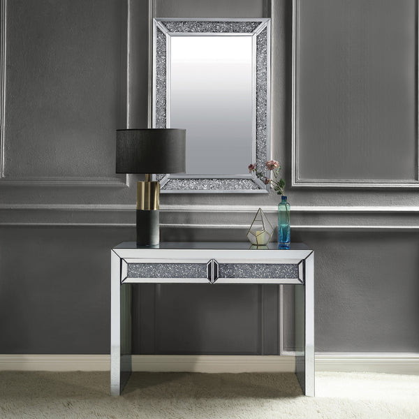 ACME Noralie Mirrored & Faux Diamonds Console Table Model 90505