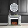 ACME Noralie Mirrored & Faux Diamonds Fireplace Model 90523