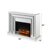 ACME Noralie Mirrored & Faux Diamonds Fireplace Model 90523