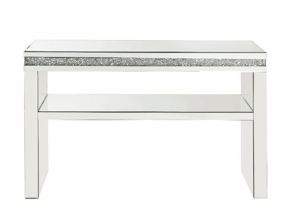 ACME Noralie Mirrored & Faux Diamonds Sofa Table Model 90675