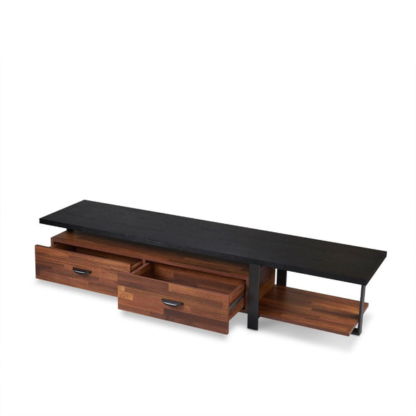 ACME Elling Walnut & Black TV Stand Model 91235