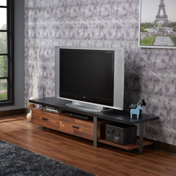 ACME Elling Walnut & Black TV Stand Model 91235