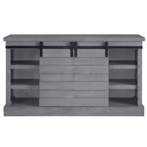 ACME Amrita Gray Oak TV Stand with Fireplace (Include 91617FIR) Model 91616