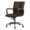ACME Joslin Distress Chocolate Top Grain Leather Office Chair Model 92028