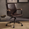 ACME Joslin Distress Chocolate Top Grain Leather Office Chair Model 92028