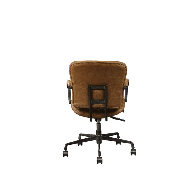 ACME Josi Coffee Top Grain Leather Office Chair Model 92029