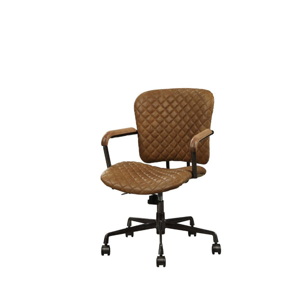 ACME Josi Coffee Top Grain Leather Office Chair Model 92029