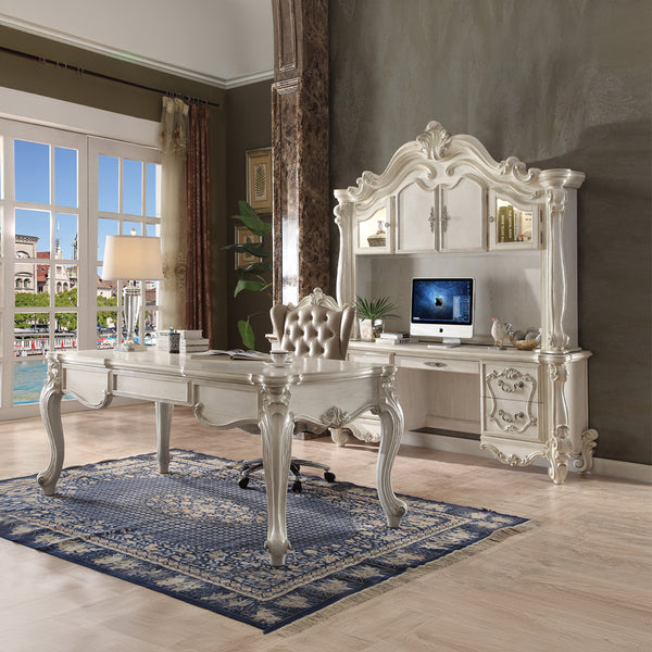 ACME Versailles Bone White Executive Computer Desk with Hutch Model 92278