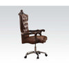 ACME Versailles Two Tone Light Brown Synthetic Leather & Cherry Oak Executive Office Chair Model 92282