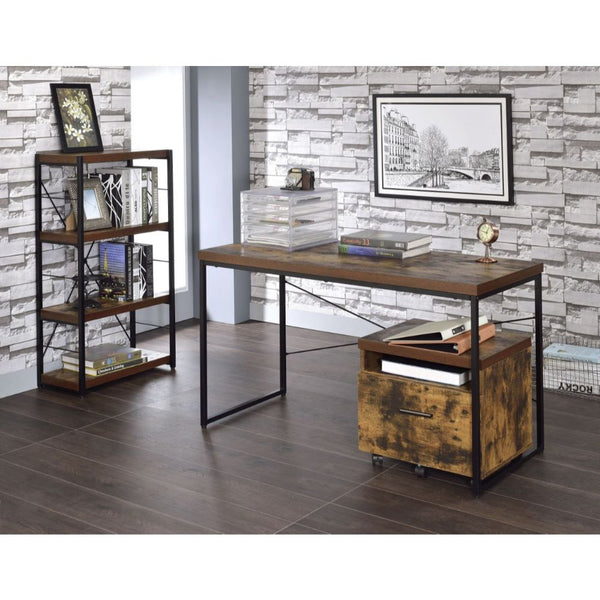 ACME Bob Weathered Oak & Black Writing Desk(Same AC00906) Model 92396