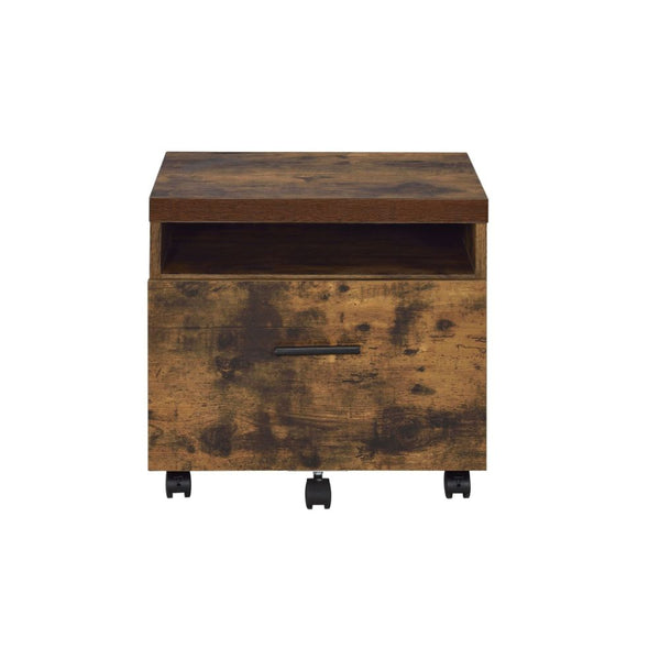 ACME Bob Weathered Oak & Black File Cabinet Model 92398
