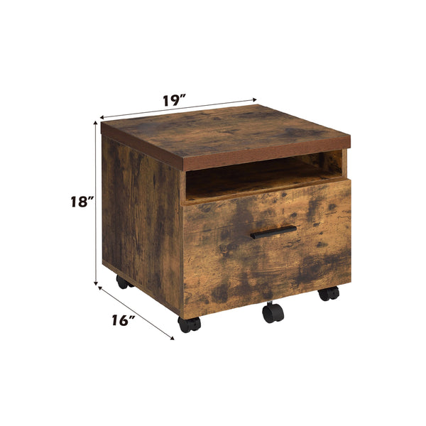 ACME Bob Weathered Oak & Black File Cabinet Model 92398