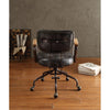ACME Hallie Vintage Black Top Grain Leather Swivel Office Chair Model 92411