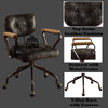 ACME Hallie Vintage Black Top Grain Leather Swivel Office Chair Model 92411
