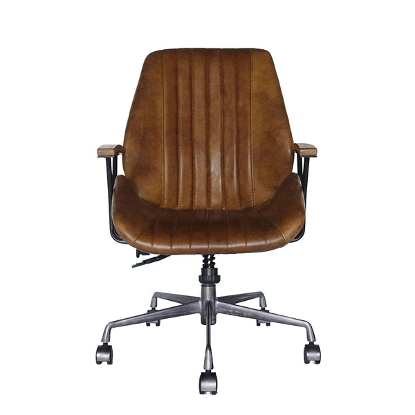 ACME Hamilton Coffee Top Grain Leather Swivel Office Chair Model 92412