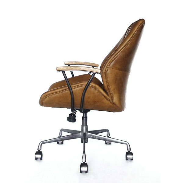ACME Hamilton Coffee Top Grain Leather Swivel Office Chair Model 92412