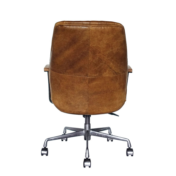 ACME Hamilton Coffee Top Grain Leather Swivel Office Chair Model 92412