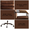 ACME Harith Retro Brown Top Grain Leather Swivel Office Chair Model 92414