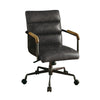 ACME Harith Antique Slate Top Grain Leather Swivel Office Chair Model 92415