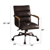 ACME Harith Antique Slate Top Grain Leather Swivel Office Chair Model 92415