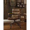 ACME Harith Vintage Whiskey Top Grain Leather Swivel Office Chair Model 92416