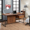 ACME Sara Walnut & Sandy Black Writing Desk Model 92445