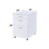 ACME Coleen White High Gloss & Chrome File Cabinet Model 92454